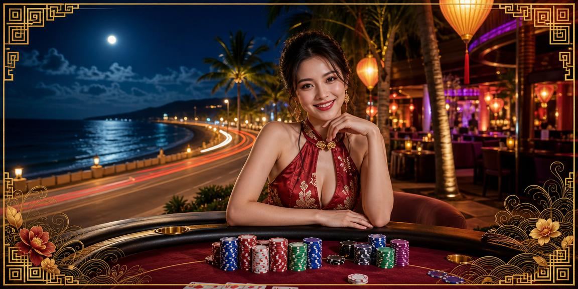Khu nghỉ dưỡng bãi biển Mũi Né lung linh về đêm – biểu tượng của phong cách sống VIP và đặc quyền thành viên mm66