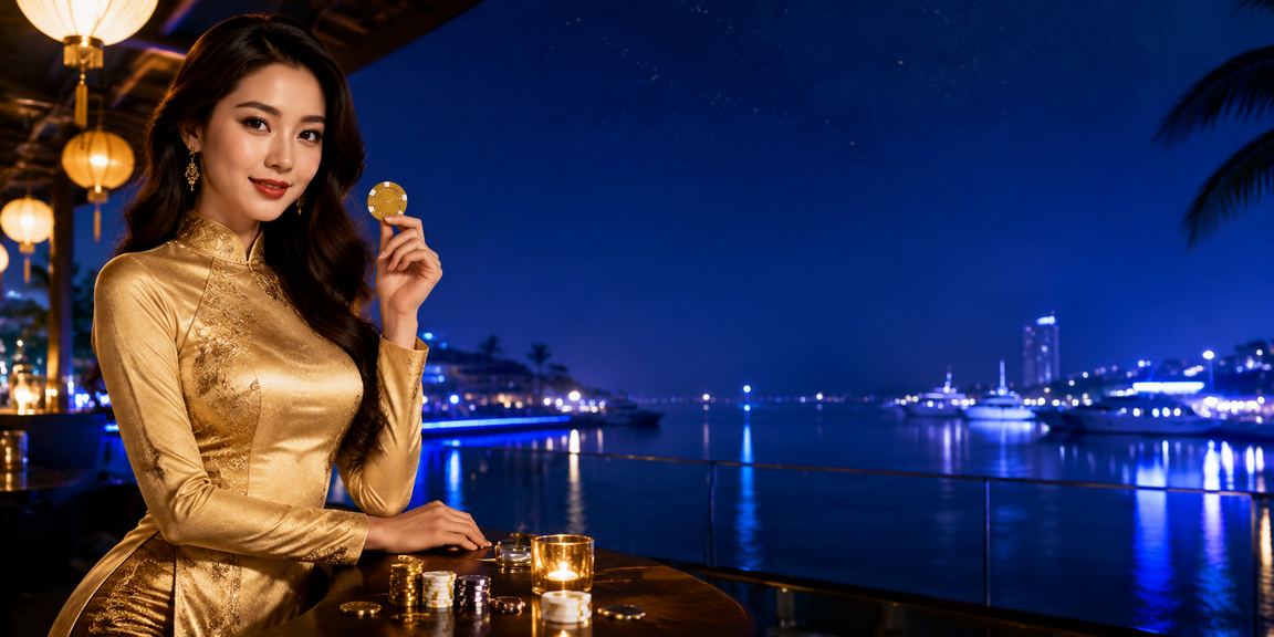 Người dùng tại Nha Trang đặt cược trực tuyến bên bờ biển với trang phục áo dài